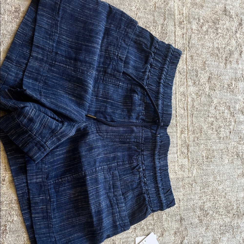 Athleta Dark Blue Linen Shorts